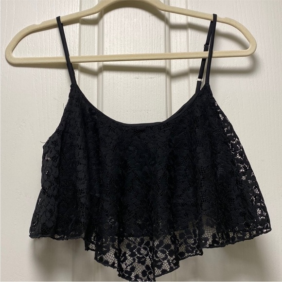 KIRA Black Lace Top Sz Small - Picture 1 of 6